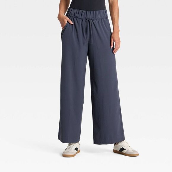 All In Motion Pants - All In Motion - Women's Active Light High-Rise Wide Leg Pants - Al Navy Blue